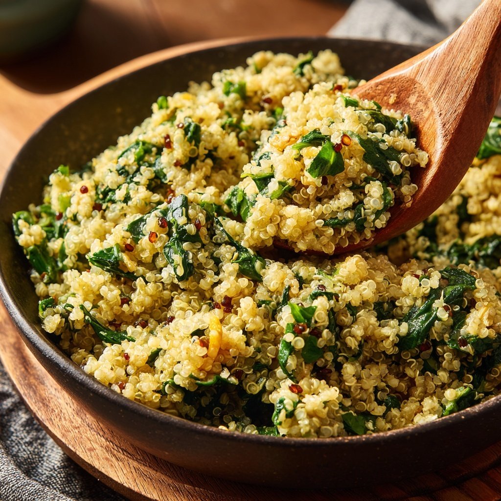 Creamy Lemon Spinach Quinoa