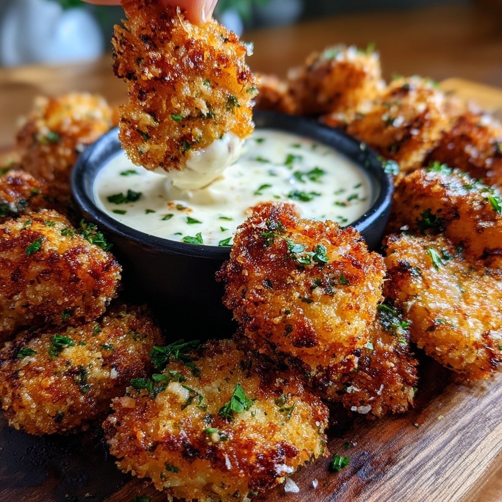 Crispy Parmesan Cauliflower Nuggets