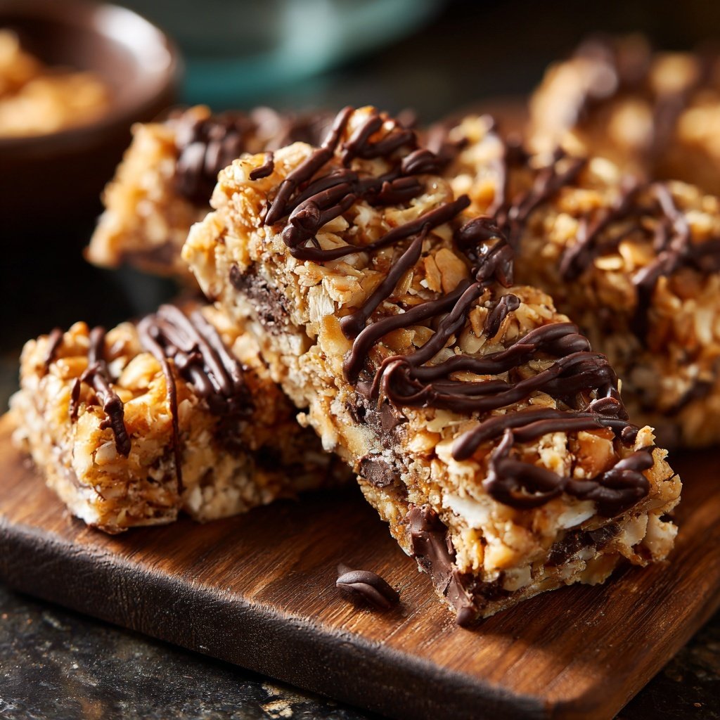 Chocolate Almond Coconut Snack Bars