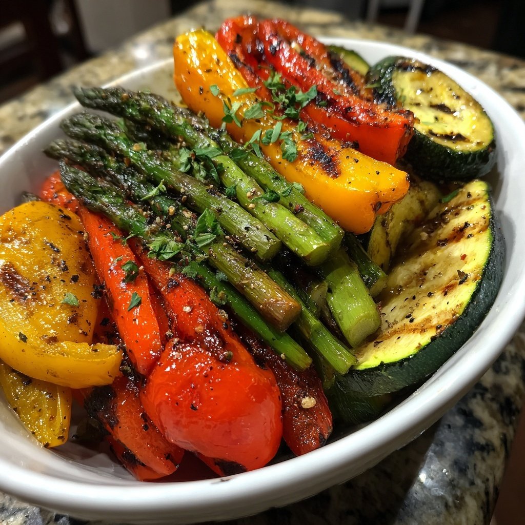 Healthy Dinner Grilled Veggie Plate