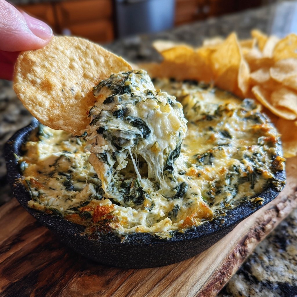 Super Bowl Spinach Artichoke Dip