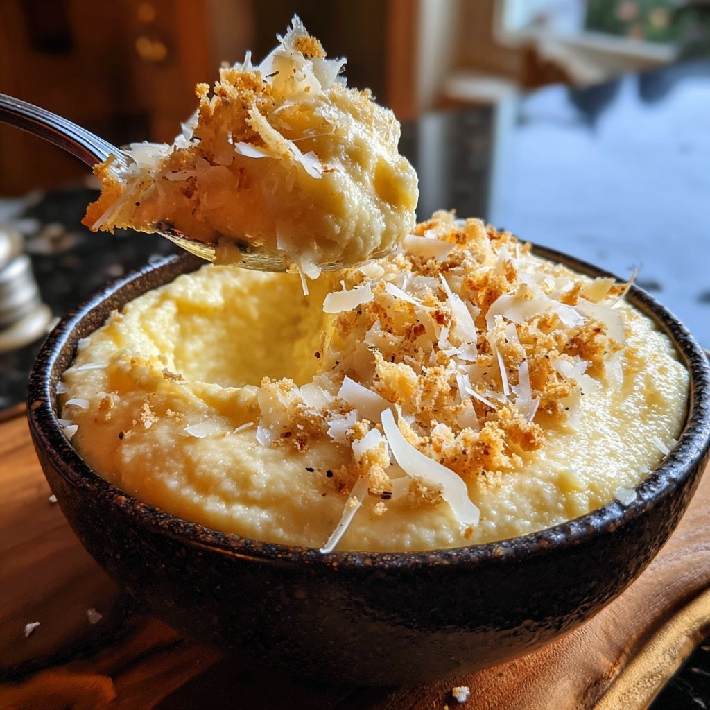 Romantic Creamy Polenta with Parmesan