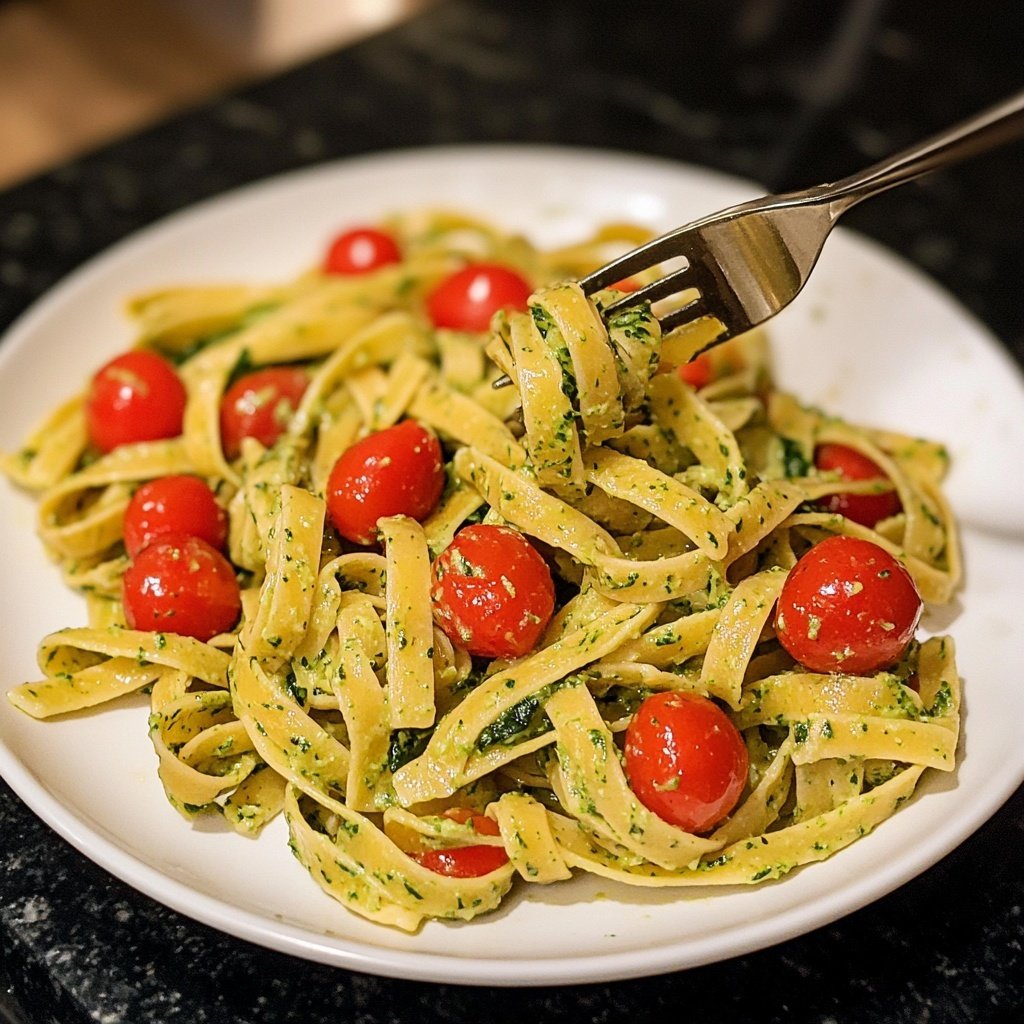 Delicious Spinach Tomato Pasta