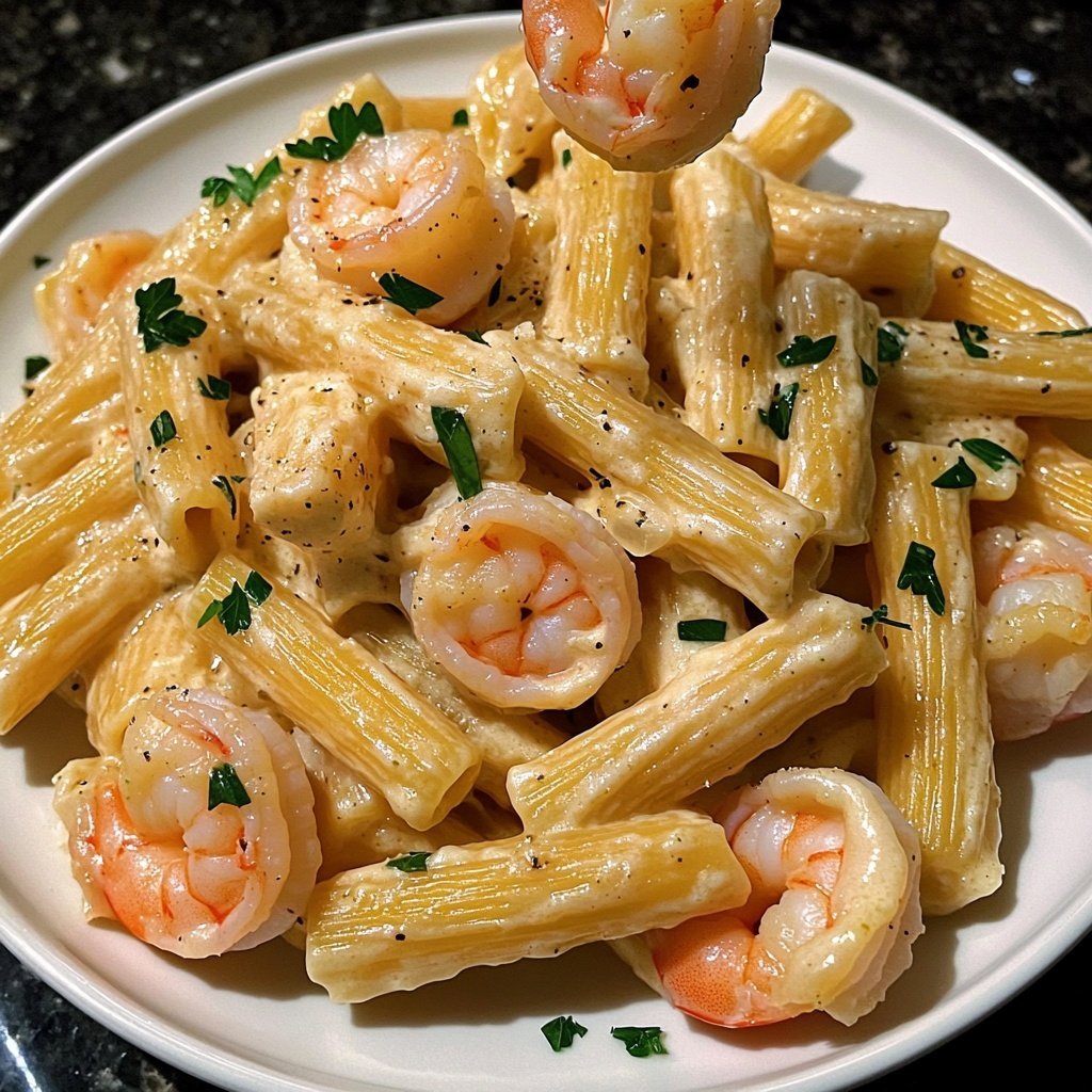 15-Minute Garlic Shrimp Pasta