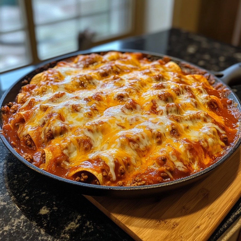 Ground Beef Enchilada Skillet