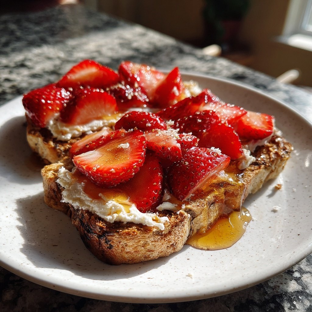 Strawberry Cream Cheese Breakfast Toast