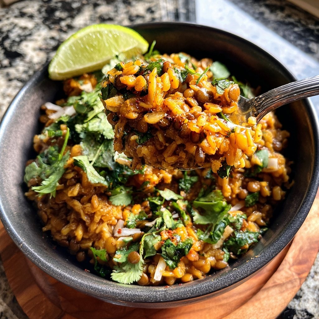 Jamaican Spiced Lentil Rice Bowl