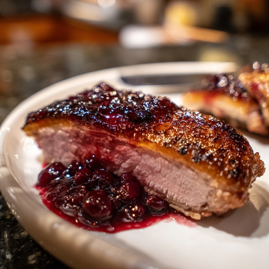 Duck Breast with Cherry Sauce