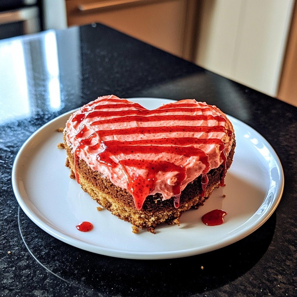 Mini Heart Cake with Strawberry Buttercream